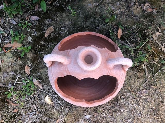 Anfora in terracotta a 2 tagli cm35