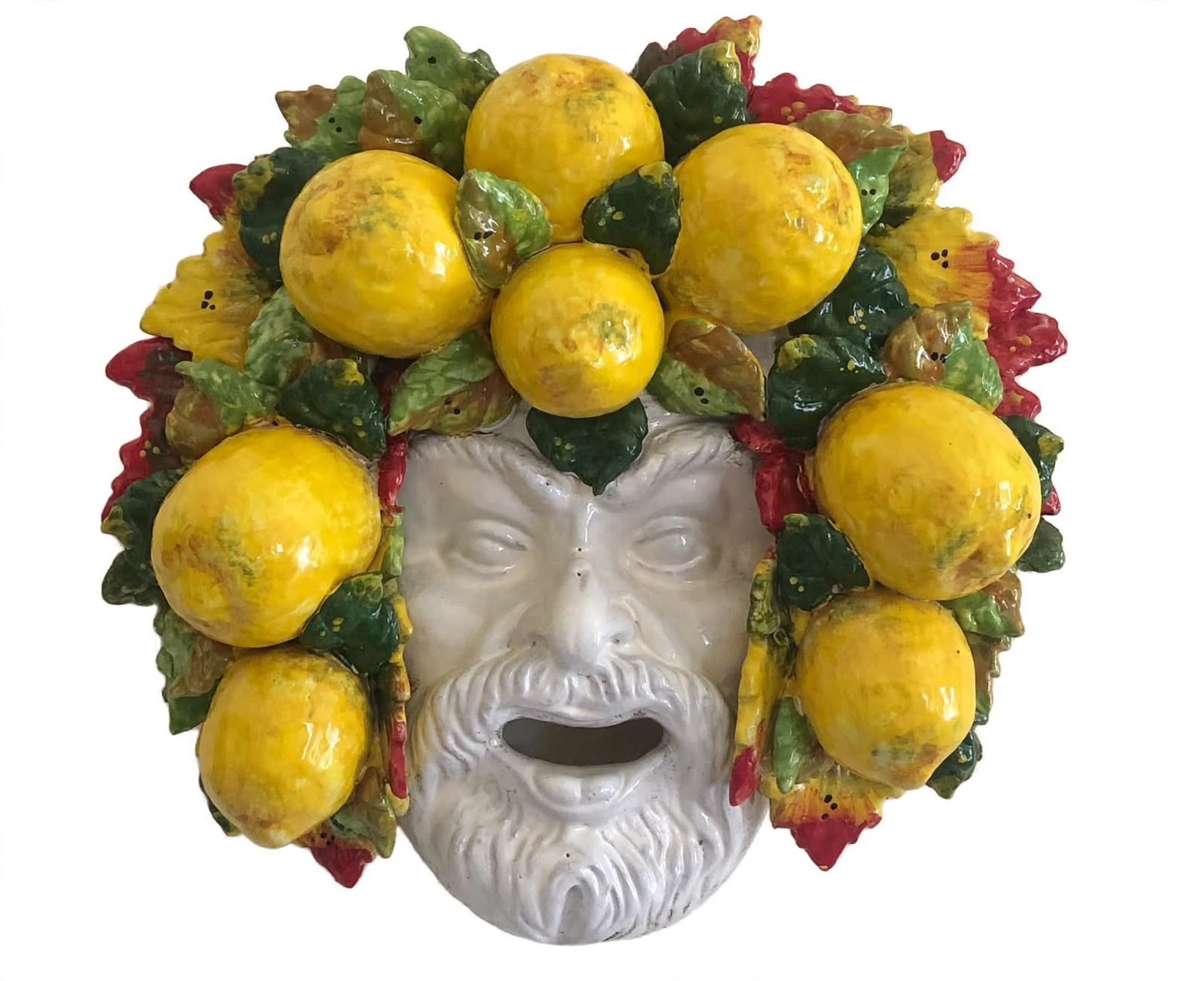 Maschera Bacco 35x35 Barba Graffita 