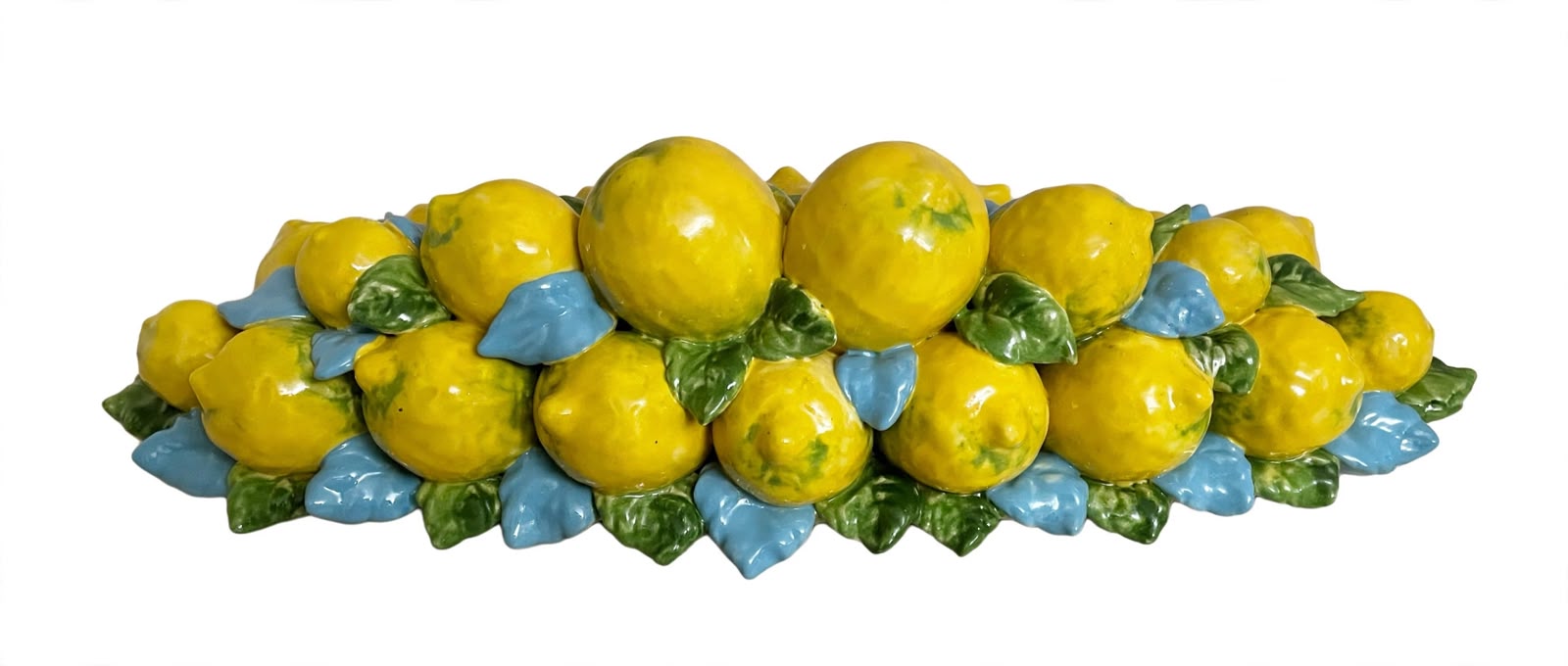 Centrotavola cm 50x15 limoni celesti 