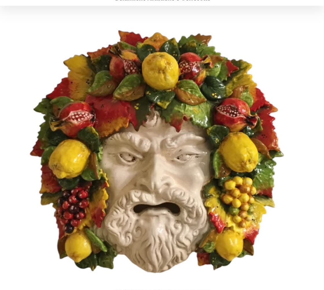 Mascherone con limoni,Melograne&uva h55 L50 