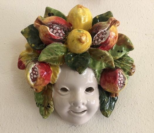 Maschera 15x15 con limoni&melograne 