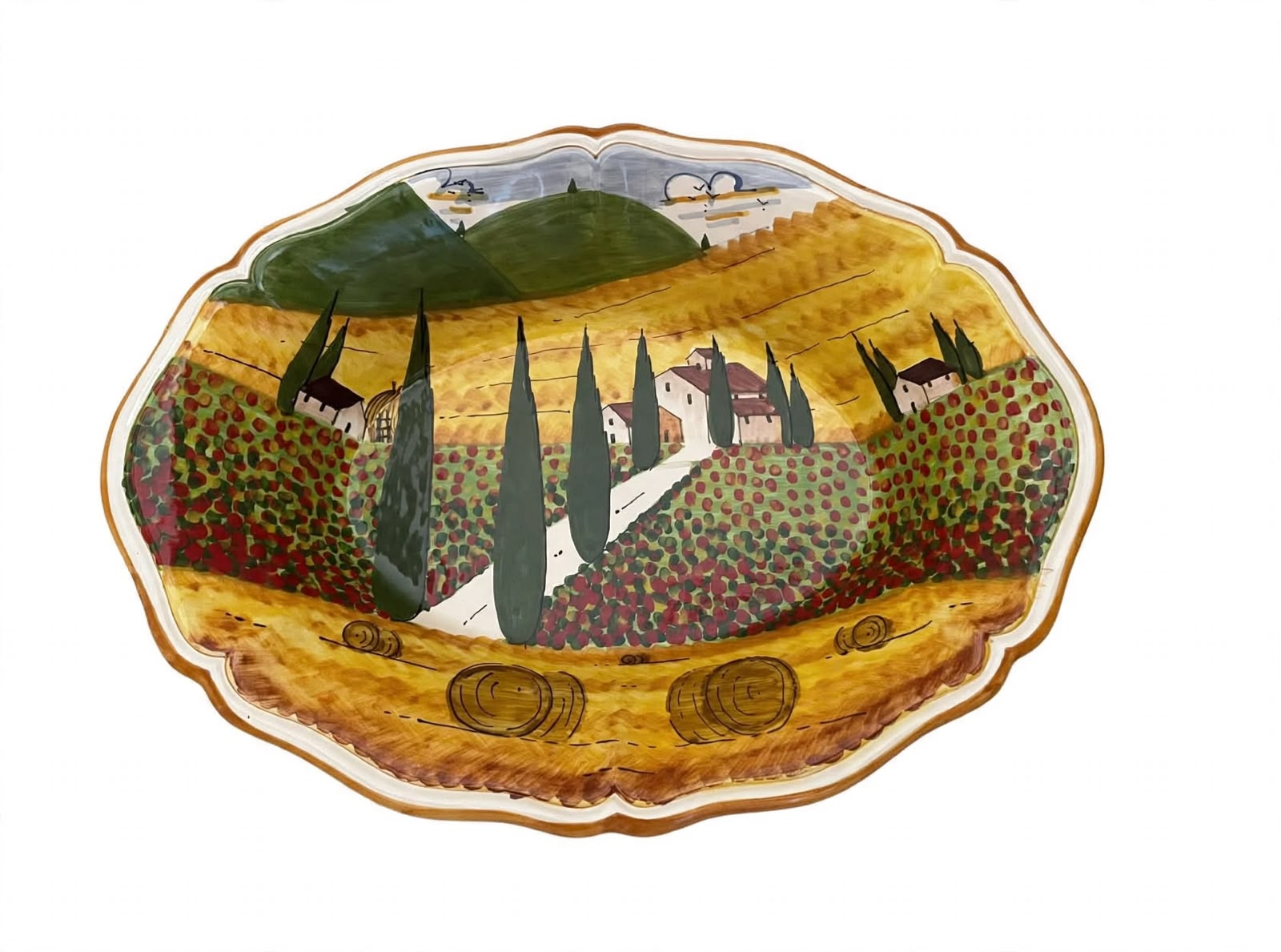 Bolo ovale sim  paesaggio toscano strada 