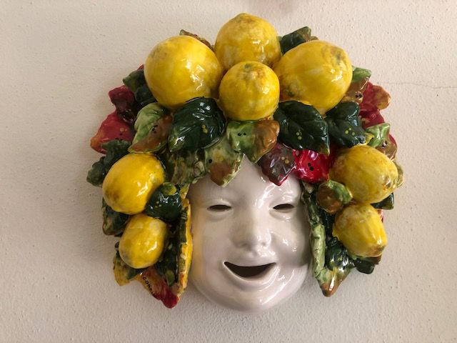 Maschera 25x25 con limoni 