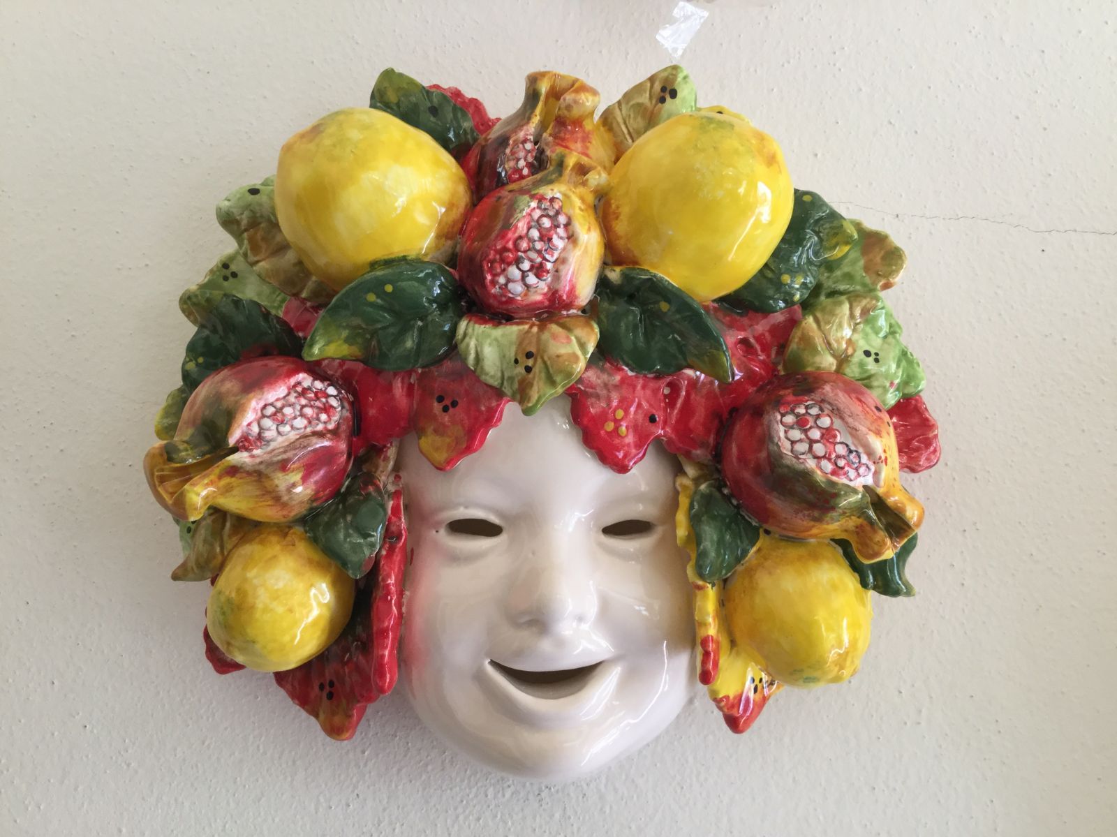 Maschera 25x25 con limoni&melograne 