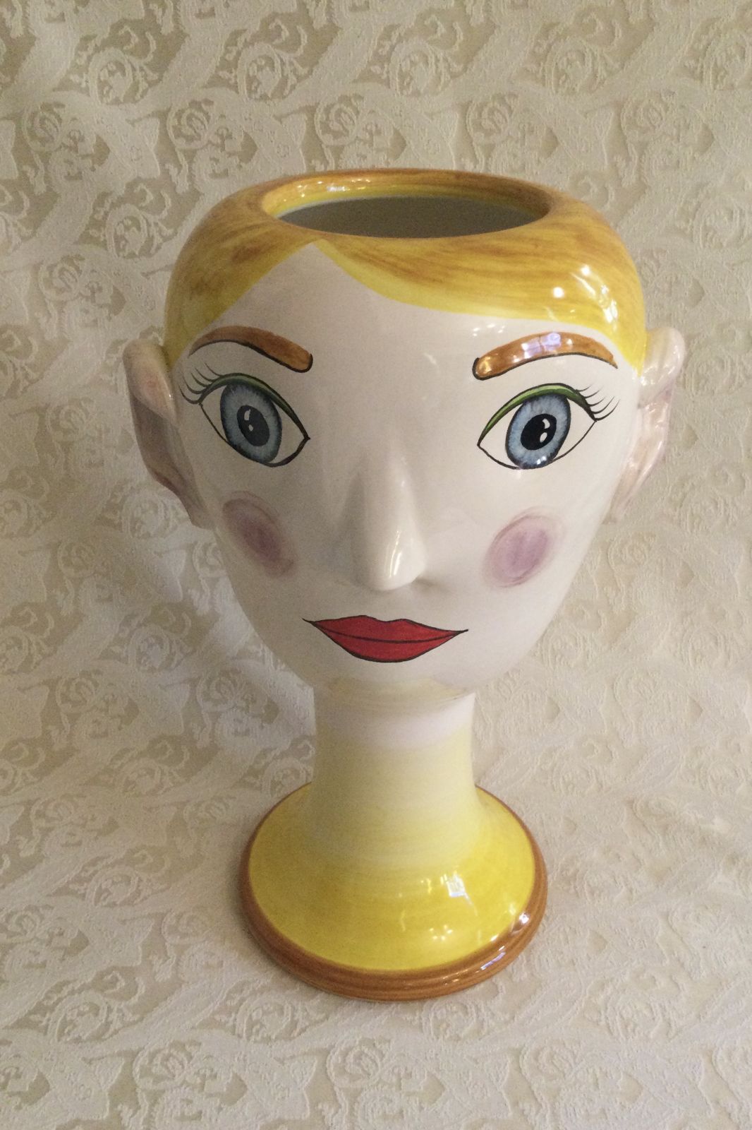 Busto donna giallo h35 base D16 