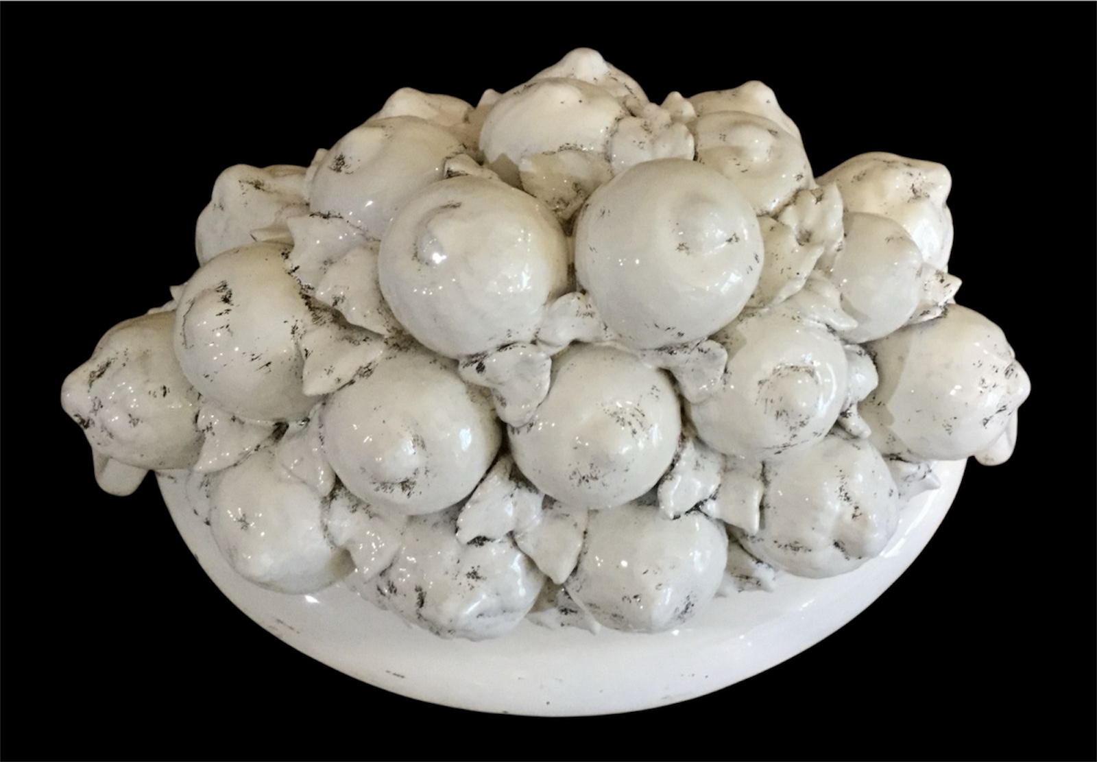 Fruttiera ovale con limoni 48x30x30