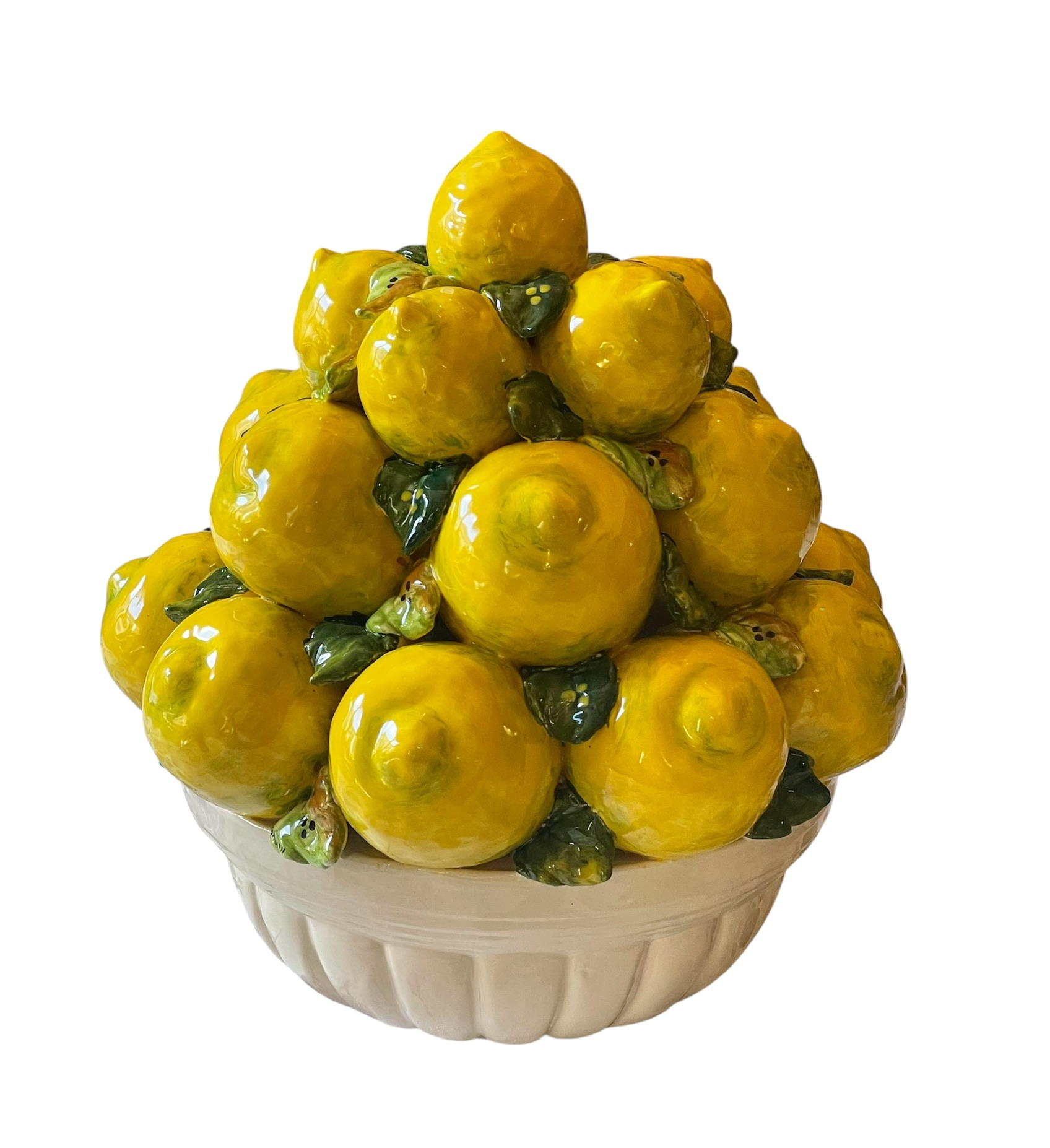 Fruttiera con limoni h32 4
