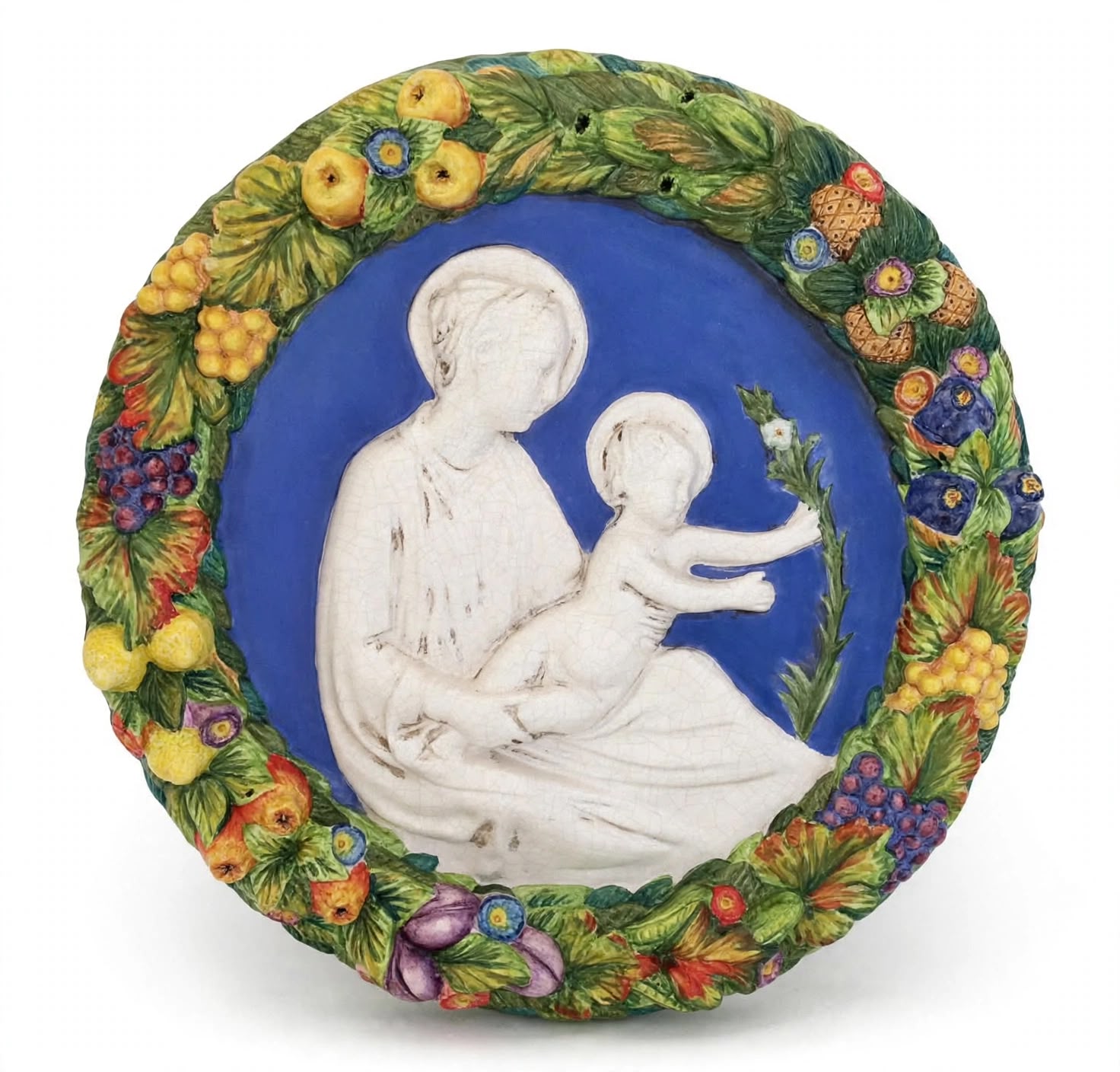 Madonna robbiana con bambino cm 48 