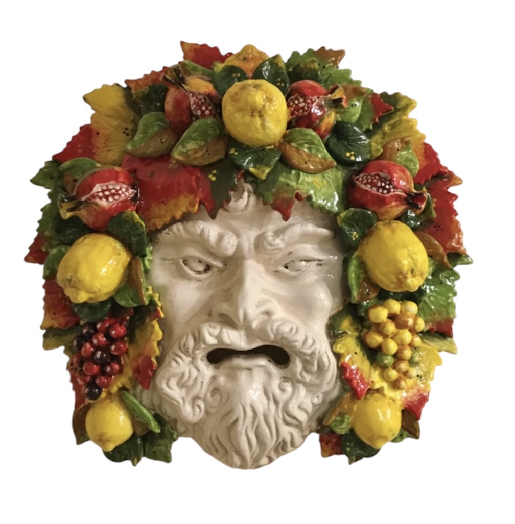 Mascherone con limoni,Melograne&uva h55 L50 