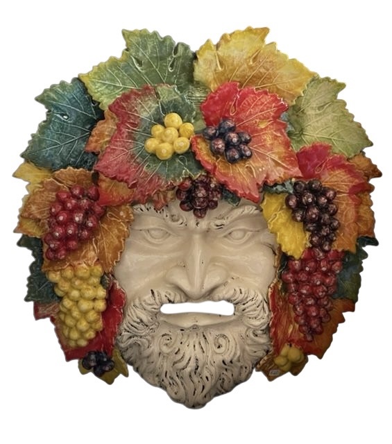 Mascherone Bacco con uva h55x50 