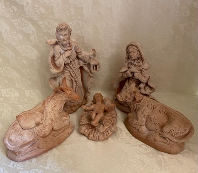 Presepe in terracotta galestro 5pz h28