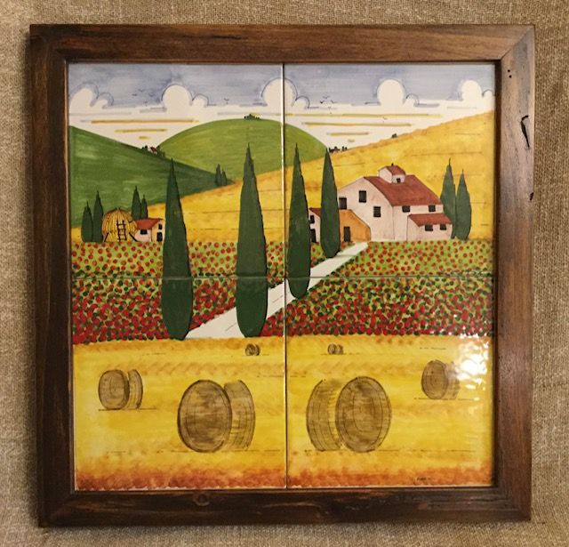 Quadro 50x50 paesaggio toscano 